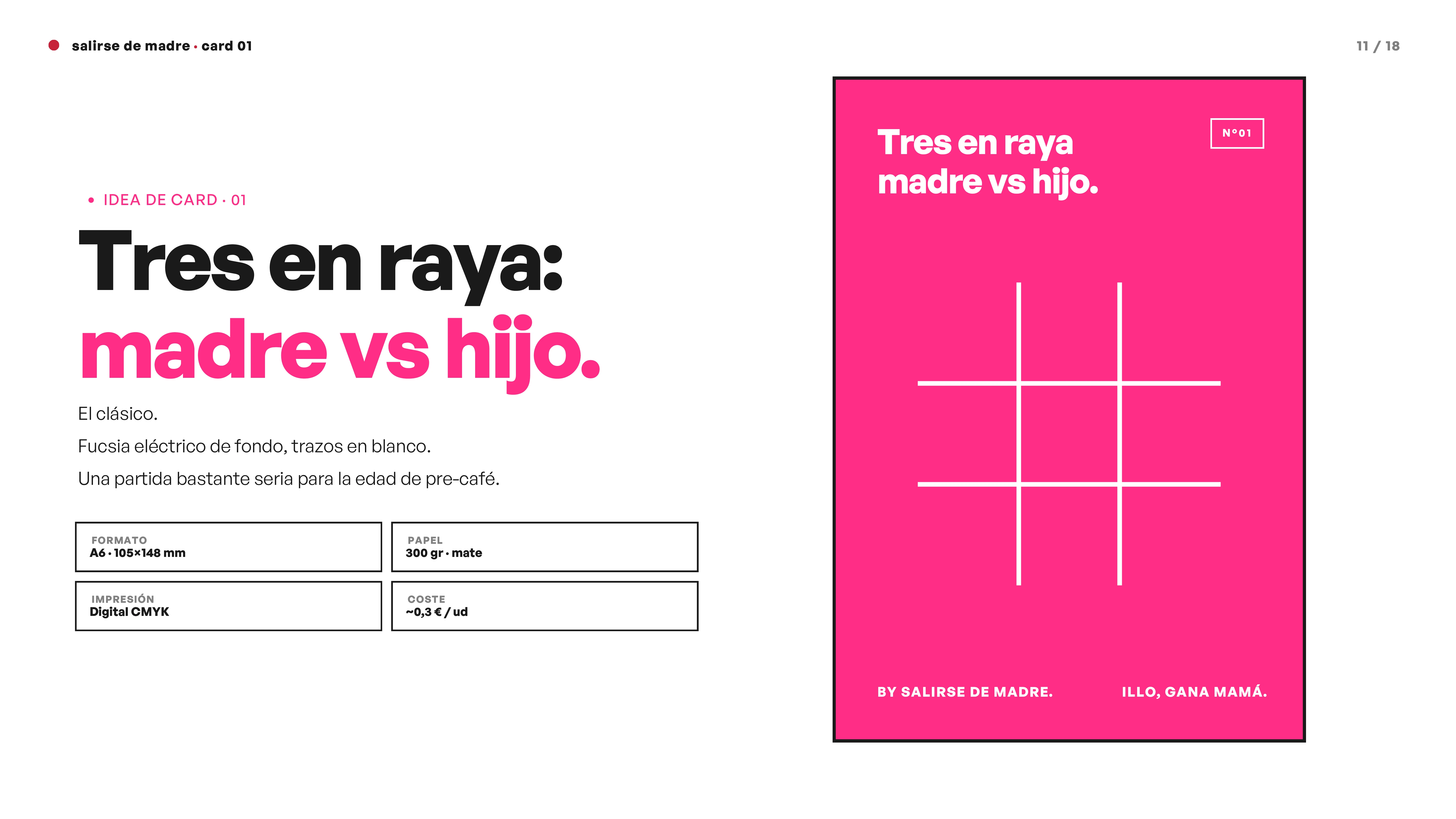 Card tres en raya madre vs hijo
